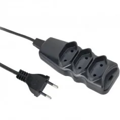 Extensão elétrica 10 metros 3 tomadas 2 x 0,75mm 10A 2P