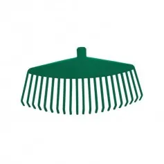 Vassoura plástica 21 dentes tipo ancinho sem cabo