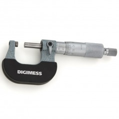 Micrmetro externo de ao forjado capacidade de  0 - 25 mm exatido de 0,004 mm