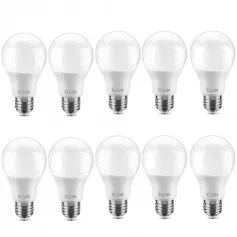 Kit 10 Lâmpadas led bulbo 6W 540 lúmens branca fria - A55