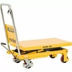 Mesa hidráulica pantográfica capacidade 500 Kg com roda de PU - MP500