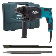 Kit Martelete perfurador e rompedor 800 watts 2,3 joules M8701B + ponteiro e talhadeira Kit Martelete perfurador e rompedor 800 watts 2,3 joules M8701B + ponteiro e talhadeira