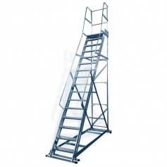 Escada plataforma de alumnio 4.0 m c/ 15 degraus + patamar