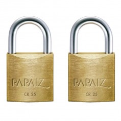 Kit 2 cadeados em lato de 25 mm - CR25