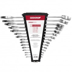 Jogo de chave combinada 6 a 32 mm ao cromo vandio com 15 peas - R09105015