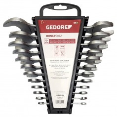 Jogos de chave fixa 6 a 32mm aço cromo vanádio com 12 peças R05125012 Jogos de chave fixa 6 a 32mm aço cromo vanádio com 12 peças R05125012