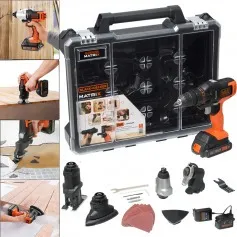 Kit Furadeira Parafusadeira a bateria 20V 6 em 1 - Matrix 