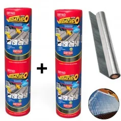 Kit 2 Fitas asfáltica auto adesiva aluminizada multiuso 60 cm x 10 m - Vedatudo