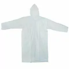 Capa de chuva descartável transparente