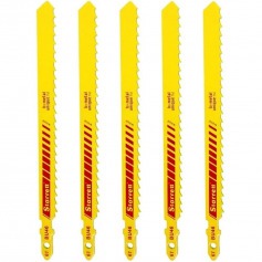 Lâmina serra tico tico 100 mm 6 dentes bimetal para madeira 5 peças - BU46 Lâmina serra tico tico 100 mm 6 dentes bimetal para madeira 5 peças - BU46