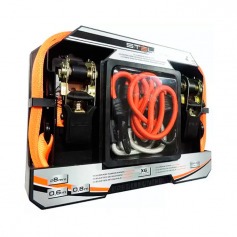 Kit cinta com catraca para amarrao de carga + elsticos de bagagem