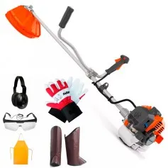 Roçadeira lateral a gasolina 1,2hp 32,6cc 2T 131R + Kit de Segurança