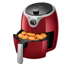 Fritadeira elétrica sem óleo Air Fryer 3,5L 1240 Watts vermelha - Flash Fryer