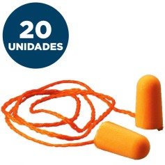 Kit com 20 unidades protetores auditivos de espuma - 3M