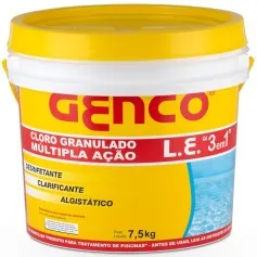 Cloro granulado múltipla ação 3 em 1 - 7,5 Kg
