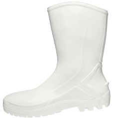 Bota de PVC branca cano médio com forro - 110VFLEXF BR Bota de PVC branca cano médio com forro - 110VFLEXF BR
