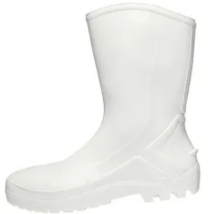Bota de PVC branca cano médio com forro - 110VFLEXF BR