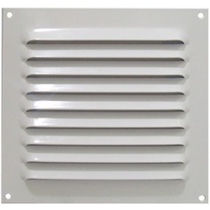 Grade de ventilação em alumínio branca quadrada 20 x 20 cm Grade de ventilação em alumínio branca quadrada 20 x 20 cm