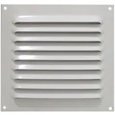 Grade de ventilação em alumínio branca quadrada 20 x 20 cm