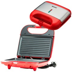 Sanduicheira Grill antiaderente 750 watts inox - AMS 500 Red