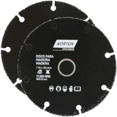 Disco de corte para madeira em tungstnio 110 x 20 mm