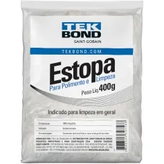 Estopa branca para polimento e limpeza 400 gramas