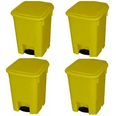 Cesto coletor de lixo 15L com pedal 4 peças - MVCP15