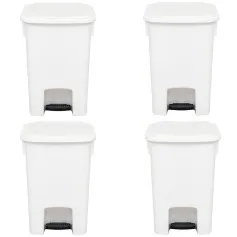 Cesto coletor de lixo 15L com pedal 4 peças - MVCP15