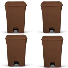 Cesto coletor de lixo 15L com pedal 4 peças - MVCP15