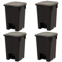 Cesto coletor de lixo 15L com pedal 4 peças - MVCP15
