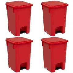 Cesto coletor de lixo 15L com pedal 4 peças - MVCP15