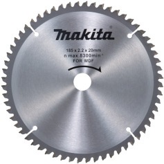 Disco de serra para madeira 185 x 20 mm com 60 dentes D-61466 Disco de serra para madeira 185 x 20 mm com 60 dentes D-61466