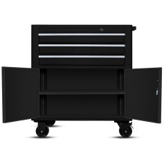 Carrinho para ferramentas com 3 gavetas e 2 portas  Carrinho para ferramentas com 3 gavetas e 2 portas