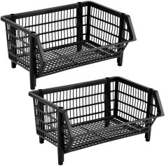 Cesto expositor plstico empilhvel 41 x 27 x 57 cm COMPT2 peas