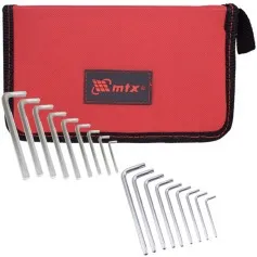 Jogo de chave allen 1,5 a 10 mm e hexalobular T10 a T50 com 18 peças