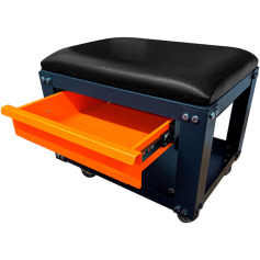 Banco para mecnico almofadado com gaveta capacidade 120 kg - 90023