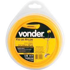 Fio de nylon para roçadeira 2,4 mm x 50 metros Fio de nylon para roçadeira 2,4 mm x 50 metros