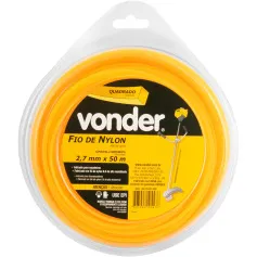 Fio de nylon quadrado 2,7 mm x 50 metros para roçadeira