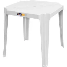 Mesa plástica quadrada 70 x 70 cm - Coruripe