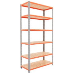Estante desmontável 1000 x 600 x 1950 mm com 6 prateleiras - 40302 Estante desmontável 1000 x 600 x 1950 mm com 6 prateleiras - 40302