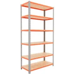 Estante desmontável 1000 x 600 x 1950 mm com 6 prateleiras - 40302