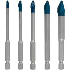 Jogo de broca para porcelanato 4 a 11 mm Hardceramic com 5 peças - HEX-9