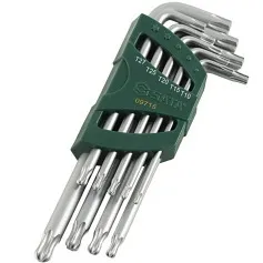 Jogo de chave hexalobular longa T10 a T50 9 peças - ST09715