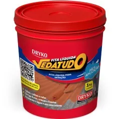 Impermeabilizante fita líquida 1kg terracota Vedatudo