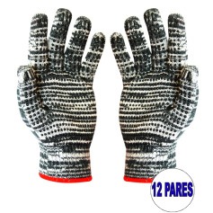 Kit 12 pares de luvas de malha mesclada tricotada 3 fios pigmentada Kit 12 pares de luvas de malha mesclada tricotada 3 fios pigmentada