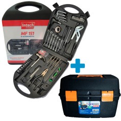 Jogo de ferramentas com maleta 151 peças MF151 + Maleta plástica para serra mármore Jogo de ferramentas com maleta 151 peças MF151 + Maleta plástica para serra mármore