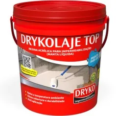 Manta líquida impermeabilizante para lajes 4kg - DRYKOLAJE TOP