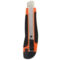 Estilete largo 18 mm emborrachado com 2 lâminas - EST-02
