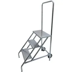 Escada plataforma de ferro 0,69 m 2 degraus + patamar - 58-E