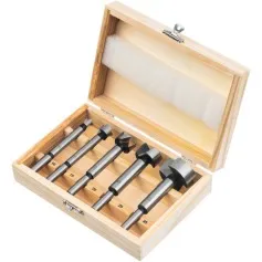 Jogo de brocas 10 a 35 mm para fechadura com 5 peças - FORSTNER
